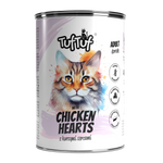 TUF TUF Puszka mielonka z kurzymi sercami dla kota