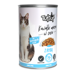 TUF TUF Puszka kawałki mięsne z rybą dla kota