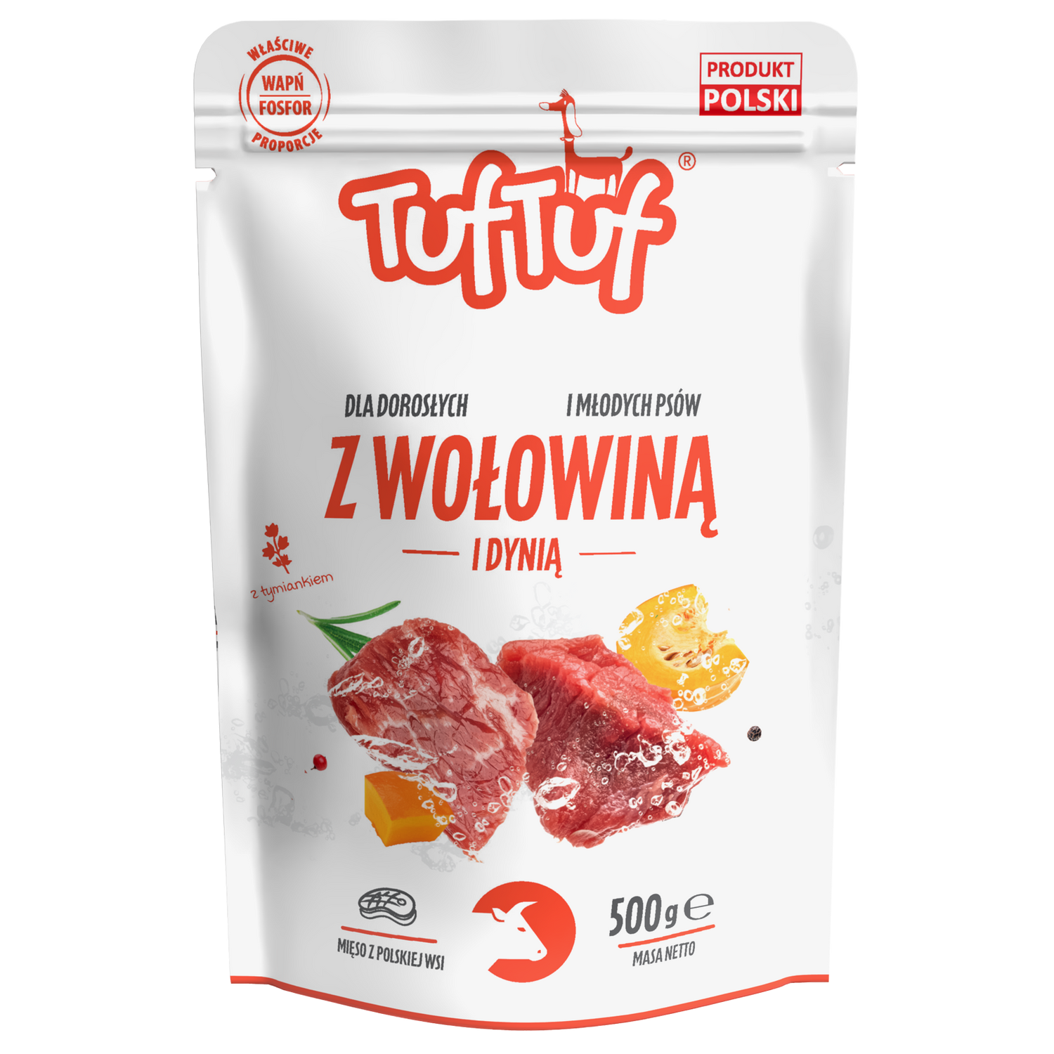 Saszetka wołowina z dynią dla psa